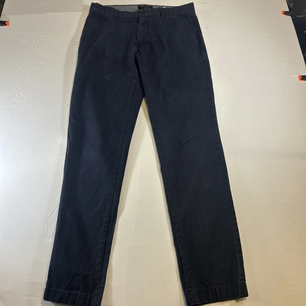 Banana‎ Republic Alden Fit Chinos Pants Mens 32x34 Navy Blue 100% Cotten